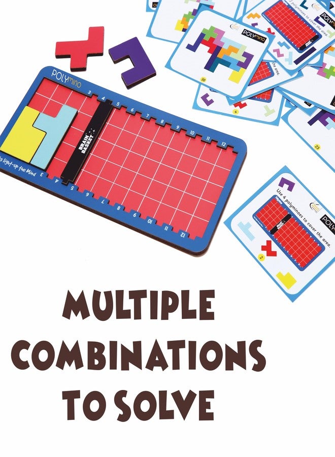 BRAIN BASKET Polymino Block Puzzle Game with 30 Flashcards for Kids Ages 6+ Years | Brain Logic Board Game and Problem-Solving Mind Game | Puzzle Game for Kids | Scrabble Game - Image 4
